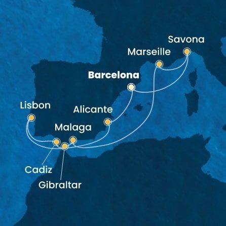 Ze Středomoří k Atlantiku na Costa Diadema