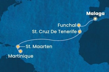 Španělsko, Portugalsko, Svatý Martin, Martinik z Málagy na lodi Costa Fascinosa Španělsko, Portugalsko, Svatý Martin, Martinik z Málagy na lodi Costa Fascinosa
