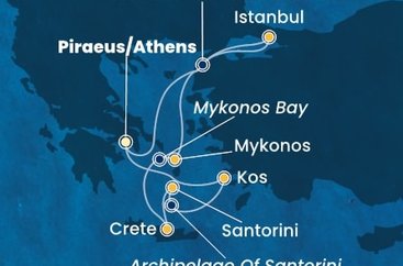 Řecko, Turecko, Kréta z Pirea na lodi Costa Fortuna