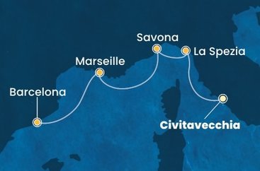 Itálie, Francie, Španělsko z Civitavecchia na lodi Costa Toscana Itálie, Francie, Španělsko z Civitavecchia na lodi Costa Toscana
