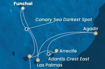 Madeira, Španělsko, Maroko z Funchalu na lodi Costa Fortuna