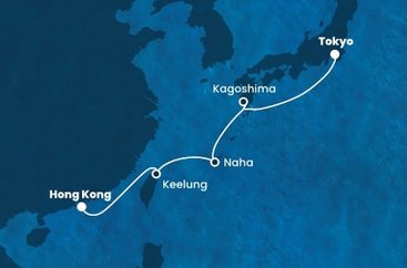 Čína, Tchaj-wan, Japonsko z Hong Kongu na lodi Costa Serena