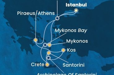 Turecko, Řecko z Istanbulu na lodi Costa Fortuna
