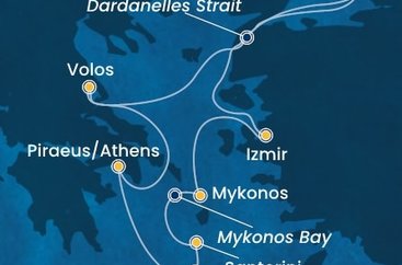 Turecko, Řecko z Istanbulu na lodi Costa Fortuna