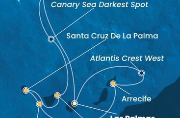 Španělsko, Portugalsko, La Gomera z Las Palmas na lodi Costa Fortuna