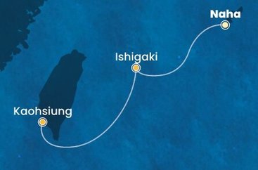 Japonsko, Tchaj-wan z Naha na lodi Costa Serena