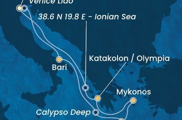 Itálie, Řecko na lodi Costa Deliziosa