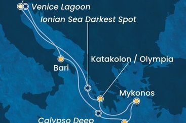 Itálie, Řecko, Kréta z Marghery na lodi Costa Deliziosa