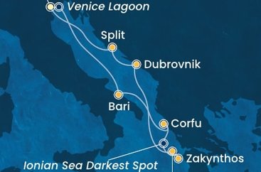 Itálie, Řecko, Chorvatsko z Marghery na lodi Costa Deliziosa