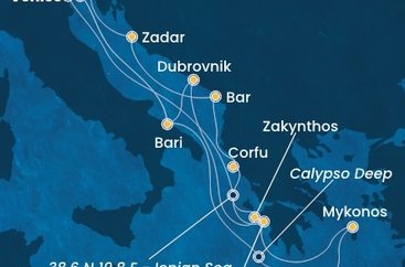 Itálie, Řecko, Chorvatsko, Černá Hora na lodi Costa Deliziosa