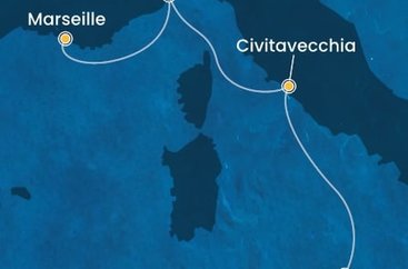 Itálie, Francie z Palerma na lodi Costa Toscana