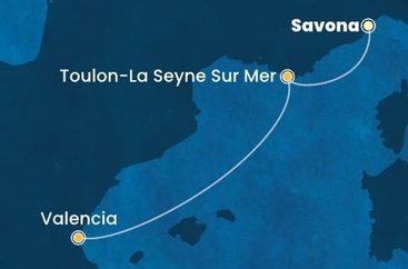 Itálie, Francie, Španělsko ze Savony na lodi Costa Pacifica