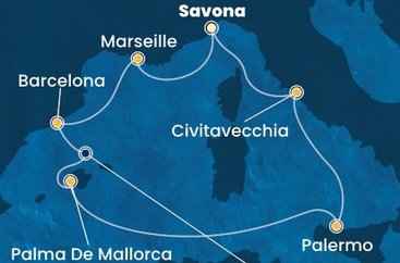 Itálie, Francie, Španělsko ze Savony na lodi Costa Smeralda Itálie, Francie, Španělsko ze Savony na lodi Costa Smeralda