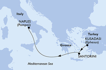Turecko, Řecko, Itálie z Kusadasi  na lodi MSC Divina