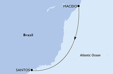 Brazílie z Maceia na lodi MSC Virtuosa