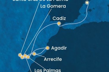 Španělsko, Maroko z Barcelony na lodi Costa Fortuna
