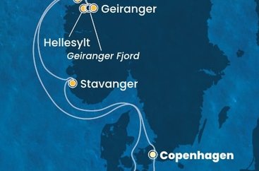 Dánsko, Norsko, Německo z Kodaně na lodi Costa Diadema