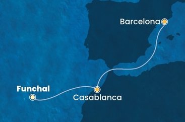 Madeira, Maroko, Španělsko z Funchalu na lodi Costa Fortuna
