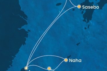 Tchaj-wan, Japonsko, Jižní Korea z Keelungu (Taipeje) na lodi Costa Serena