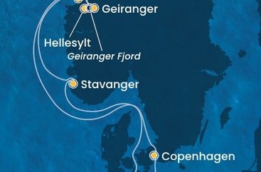 Německo, Dánsko, Norsko z Kielu na lodi Costa Diadema