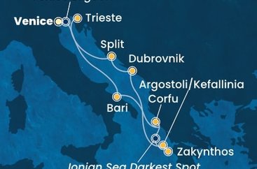 Itálie, Řecko, Chorvatsko z Marghery na lodi Costa Deliziosa